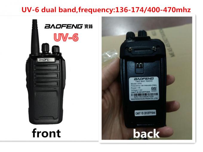 Baofeng 5 Watt yüksek güç uzun mesafe walkie talkie UV-6 PC programlama ile Dual band Çift bekleme